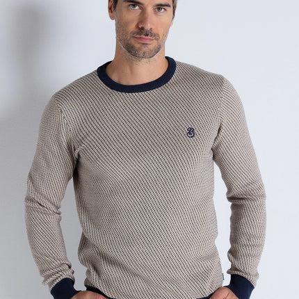 Bendorff jacquard pullover sweater beige