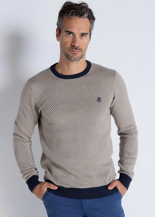 Bendorff jacquard pullover sweater beige