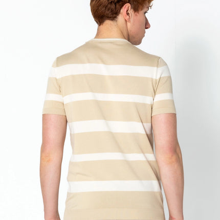 RNT23 Striped knit t-shirt beige