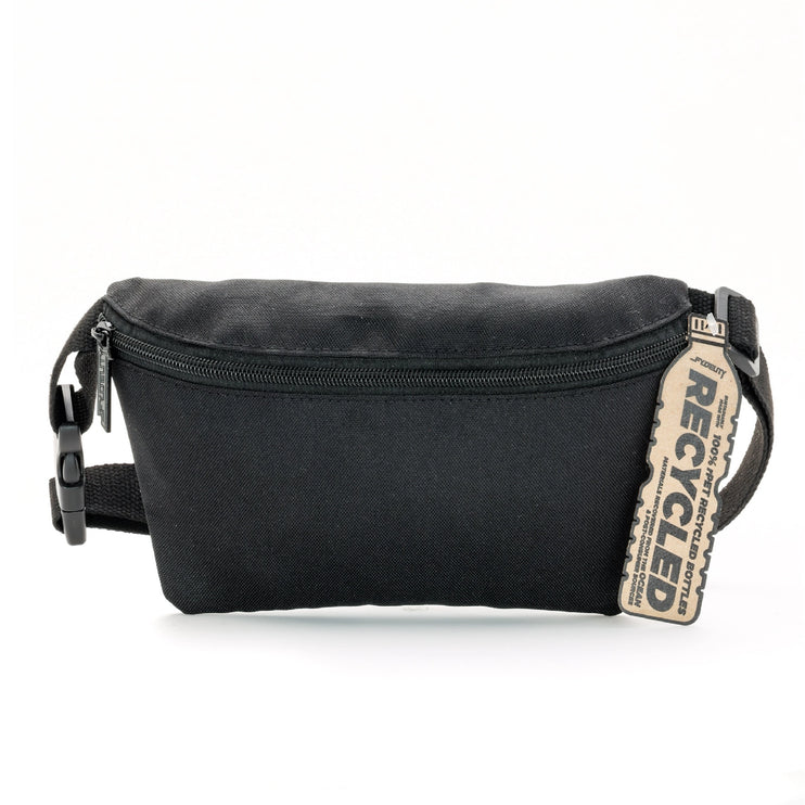 Ultra slim fanny pack recycled black