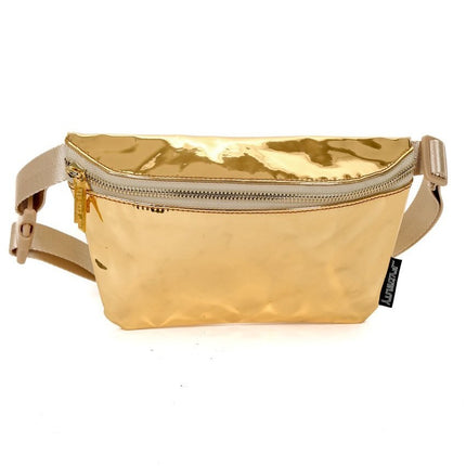 Ultra slim fanny pack lux mirror gold