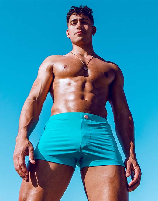 2eros Bondi swim boxer trunk breeze green