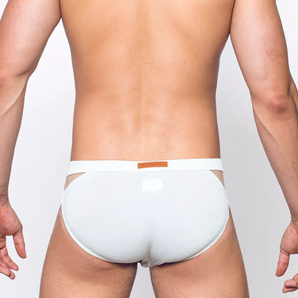 2eros Double Strap swim brief ivory