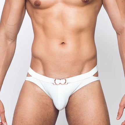 2eros Double Strap swim brief ivory