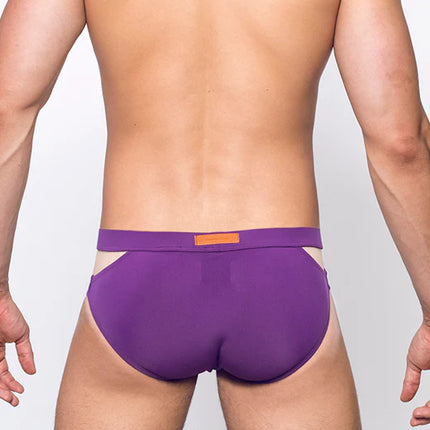 2eros Double Strap swim brief plum