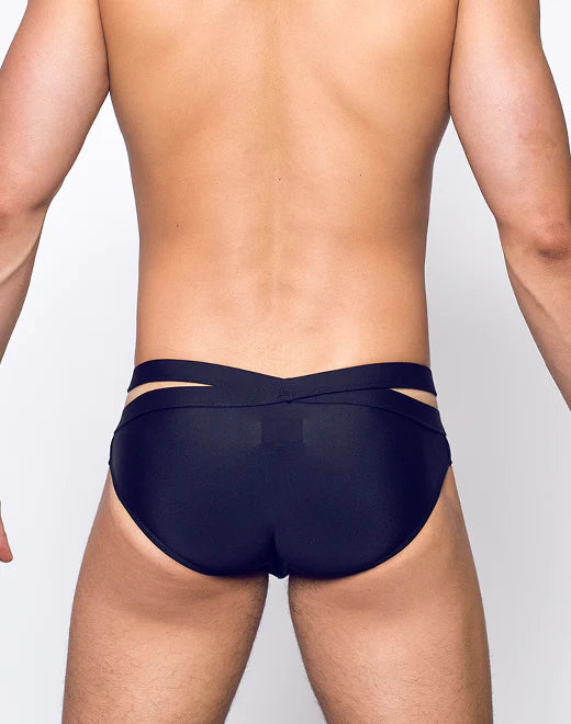 2eros Double Strap swim brief black