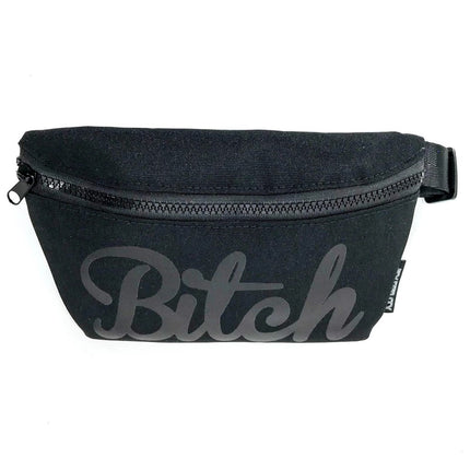 Bitch ultra slim fanny pack black