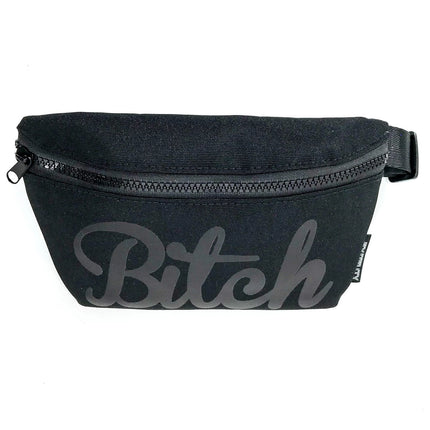 Bitch ultra slim fanny pack black