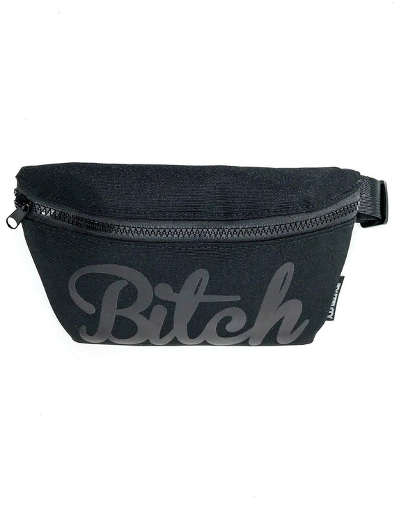 Bitch ultra slim fanny pack black