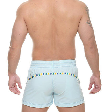 STUD Zeke 4" swim beach short light blue