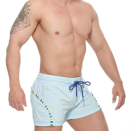 STUD Zeke 4" swim beach short light blue