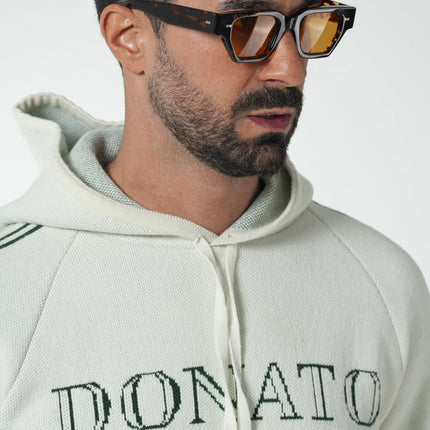 Donato Perola hooded pullover white