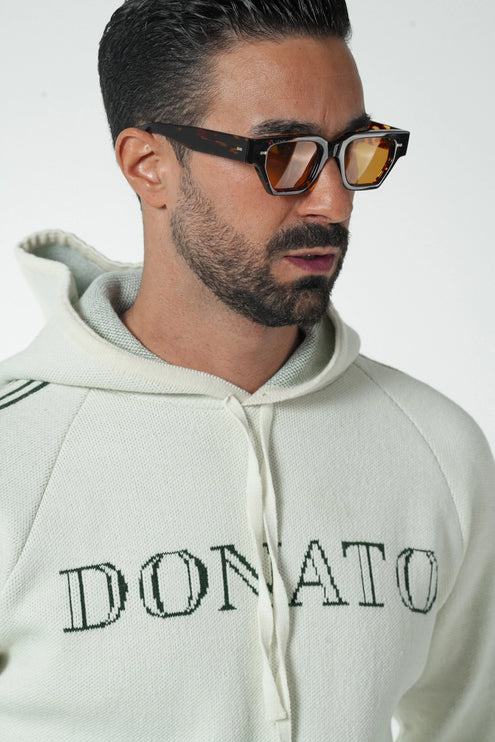 Donato Perola hooded pullover white