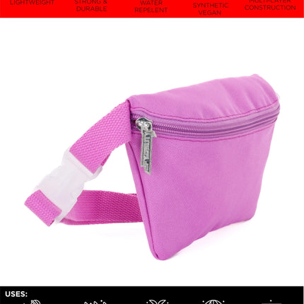 Neon ultra slim fanny pack purple