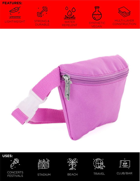 Neon ultra slim fanny pack purple