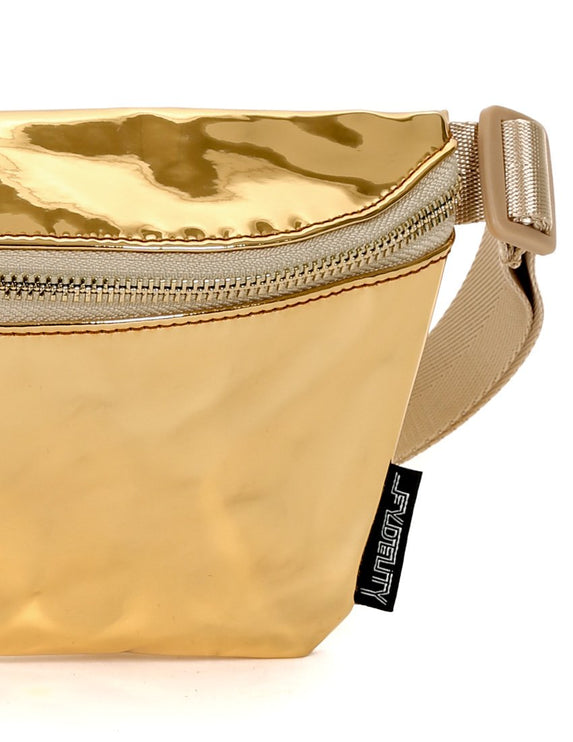 Ultra slim fanny pack lux mirror gold