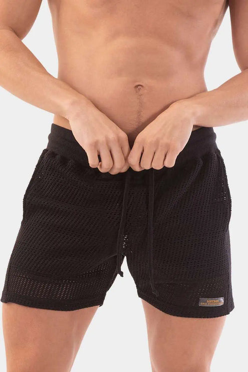 Barcode Berlin Buko 4" crochet short black