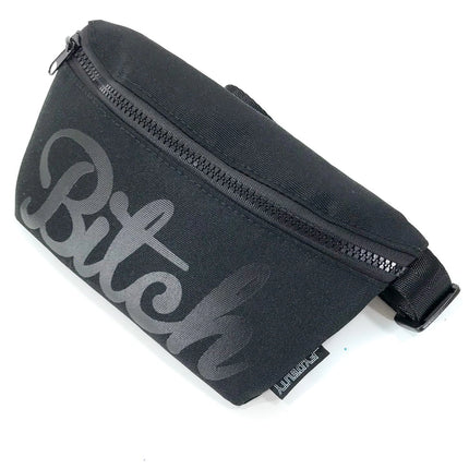 Bitch ultra slim fanny pack black