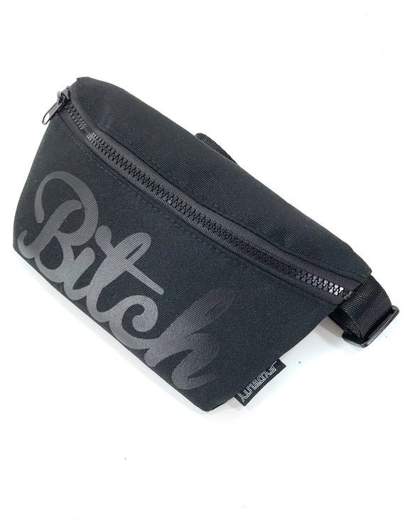 Bitch ultra slim fanny pack black