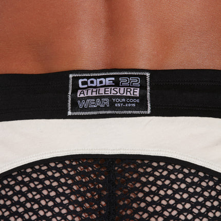 Code 22 Openwork 2" short 9736 mesh black