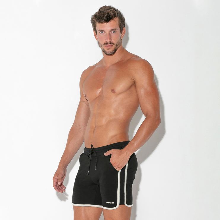 Code 22 Focus 6" slim-fit cotton short 9817 black