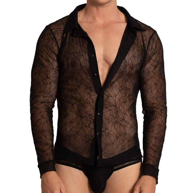 Gigo Amazonia mesh shirt sheer black