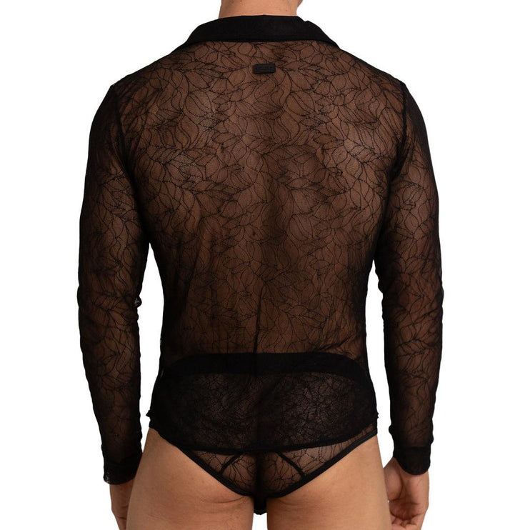 Gigo Amazonia mesh shirt sheer black