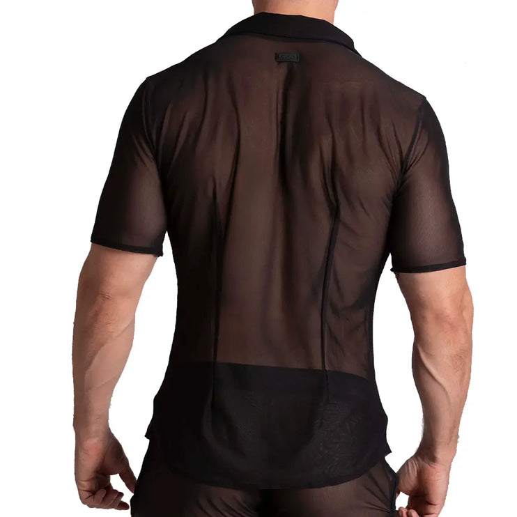 Gigo Bahia short sleeve mesh shirt black