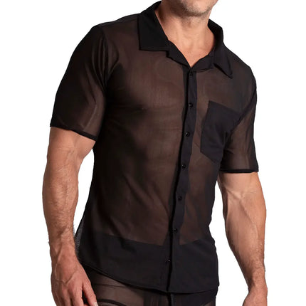 Gigo Bahia short sleeve mesh shirt black