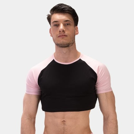 Barcode Berlin Alva crop top black/pink