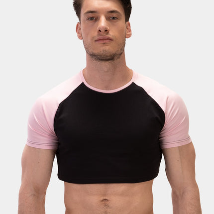 Barcode Berlin Alva crop top black/pink