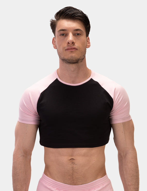 Barcode Berlin Alva crop top black/pink