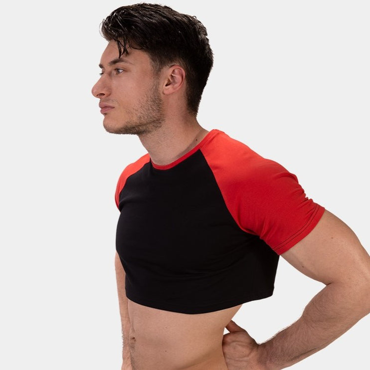 Barcode Berlin Alva crop top black/red