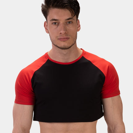 Barcode Berlin Alva crop top black/red