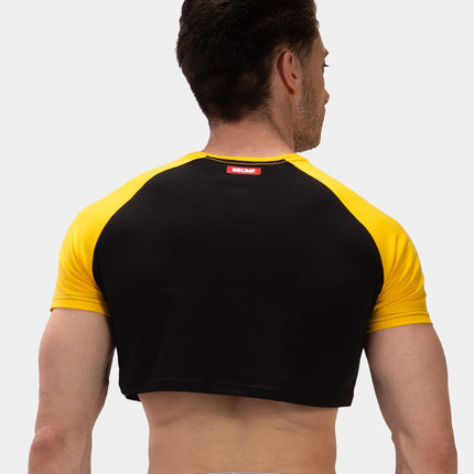 Barcode Berlin Alva crop top black/yellow