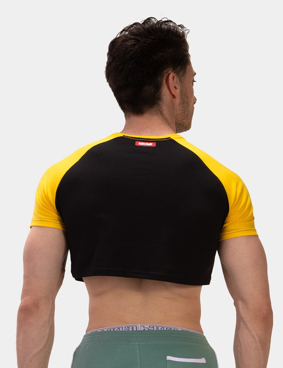 Barcode Berlin Alva crop top black/yellow