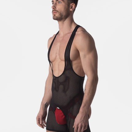 Barcode Berlin Pan mesh singlet black