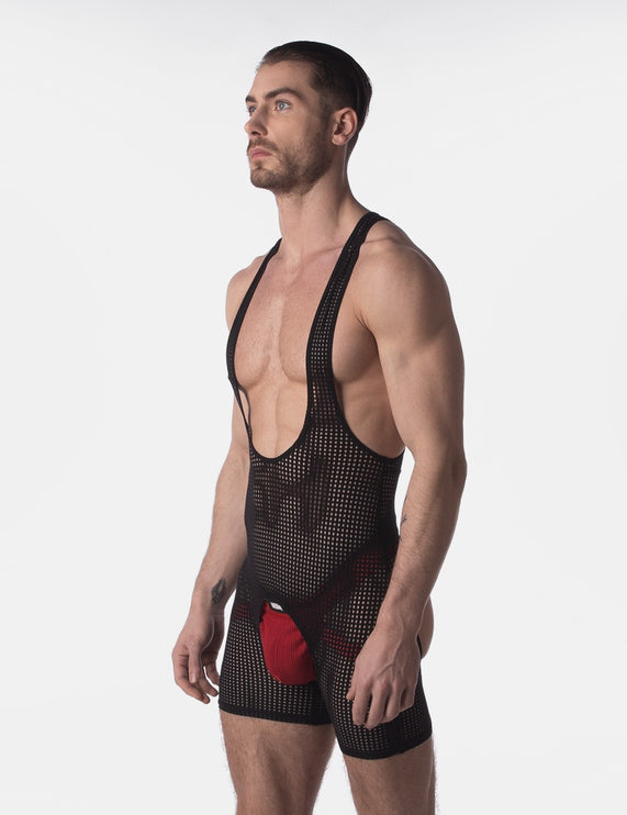 Barcode Berlin Pan mesh singlet black