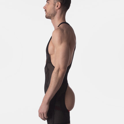 Barcode Berlin Pan mesh singlet black