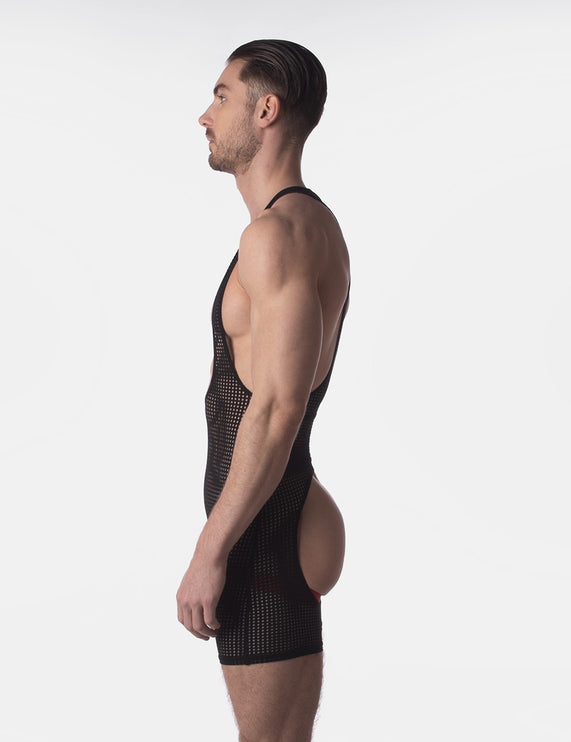 Barcode Berlin Pan mesh singlet black