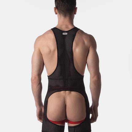 Barcode Berlin Pan mesh singlet black