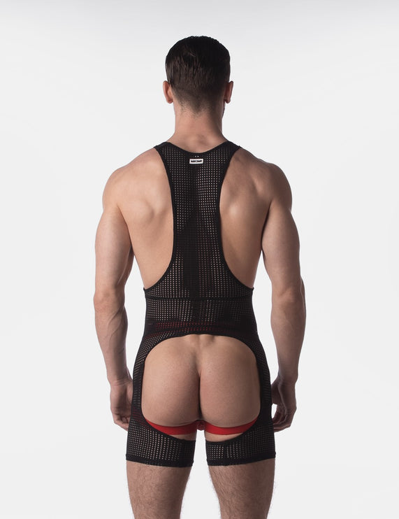 Barcode Berlin Pan mesh singlet black