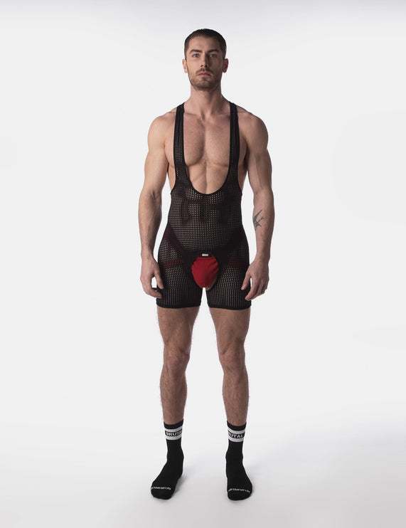 Barcode Berlin Pan mesh singlet black