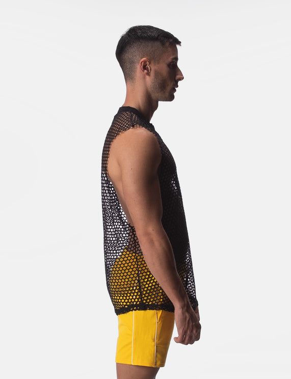 Barcode Berlin Rannel mesh tank black