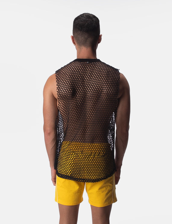 Barcode Berlin Rannel mesh tank black