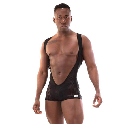 Barcode Berlin Sanke mesh singlet black