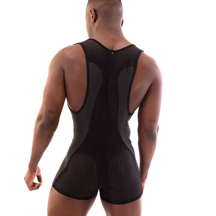 Barcode Berlin Sanke mesh singlet black