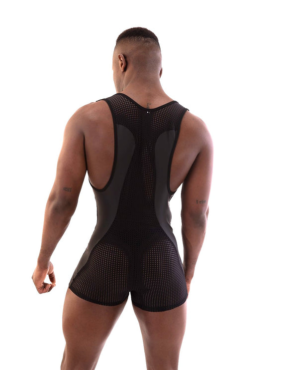 Barcode Berlin Sanke mesh singlet black