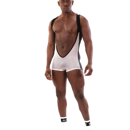 Barcode Berlin Sanke mesh singlet white