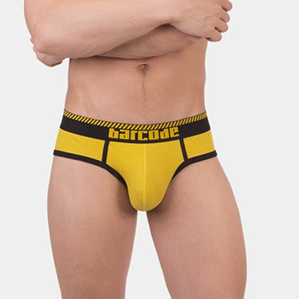 Barcode Berlin Solger ribbed cotton brief yellow